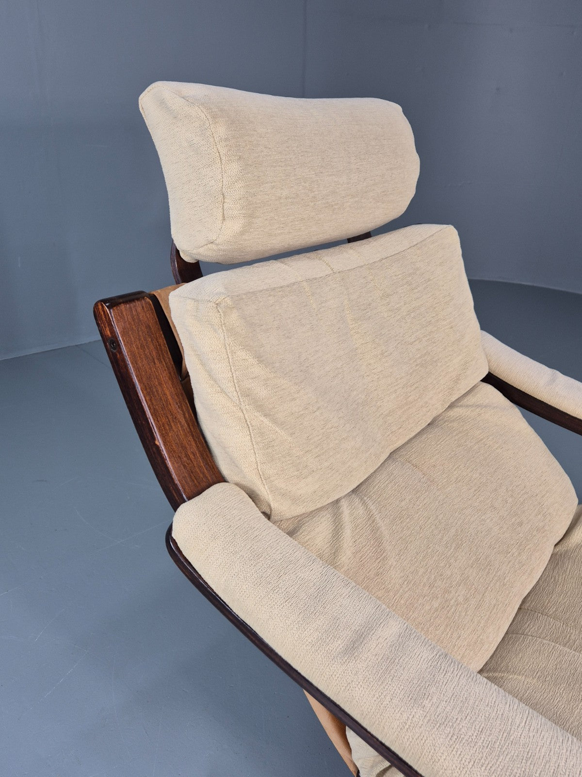 Vintage Danish Bentwood Lounge Chair Cantilever Design 1970s Retro EB11329 MBEN5