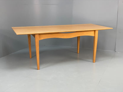 Modern Oak Dining Table - Solid Wood Removable Legs Post Modern  EB10944 MWOO0