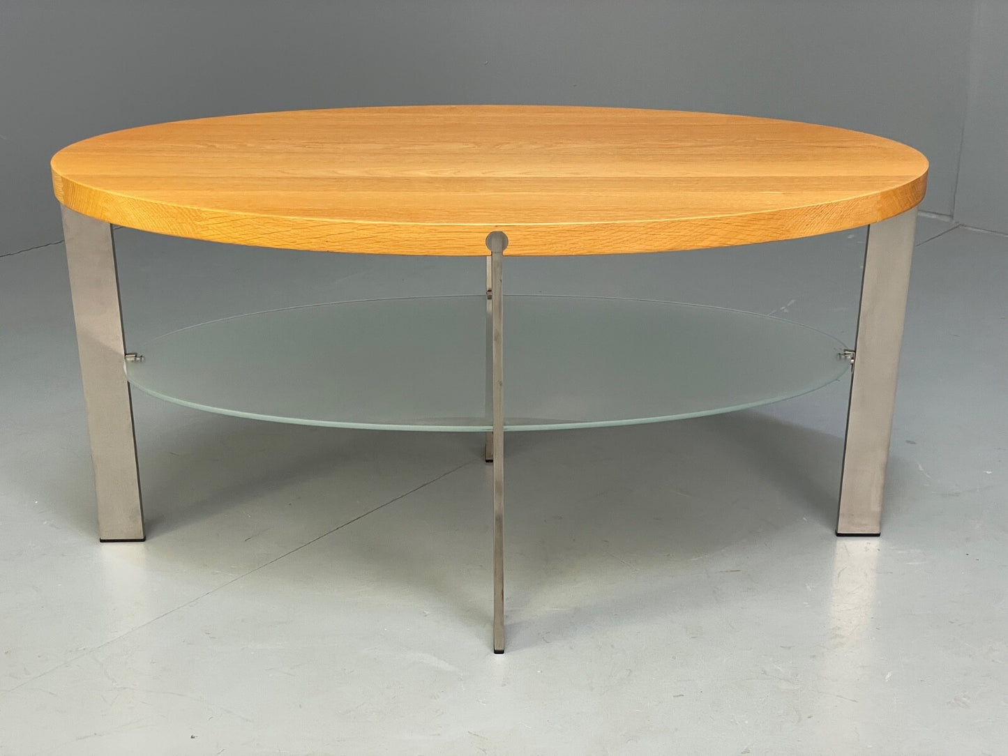 Danish Oval Coffee Table Oak Steel Designed By Ebbe Gehl Naver EB9509 MWOO - UKDK FURNITURE