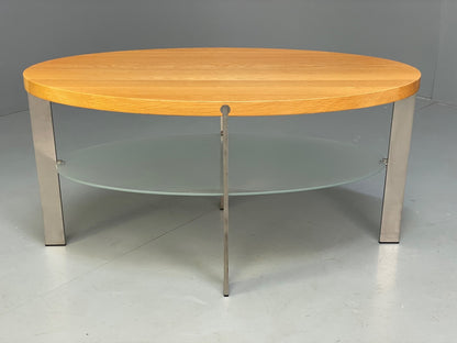 Danish Oval Coffee Table Oak Steel Designed By Ebbe Gehl Naver EB9509 MWOO - UKDK FURNITURE