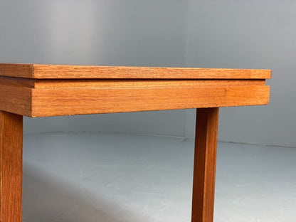 Midcentury Danish Teak Rectangular Coffee Table With Metal Feet EB8672 MWOO - UKDK FURNITURE