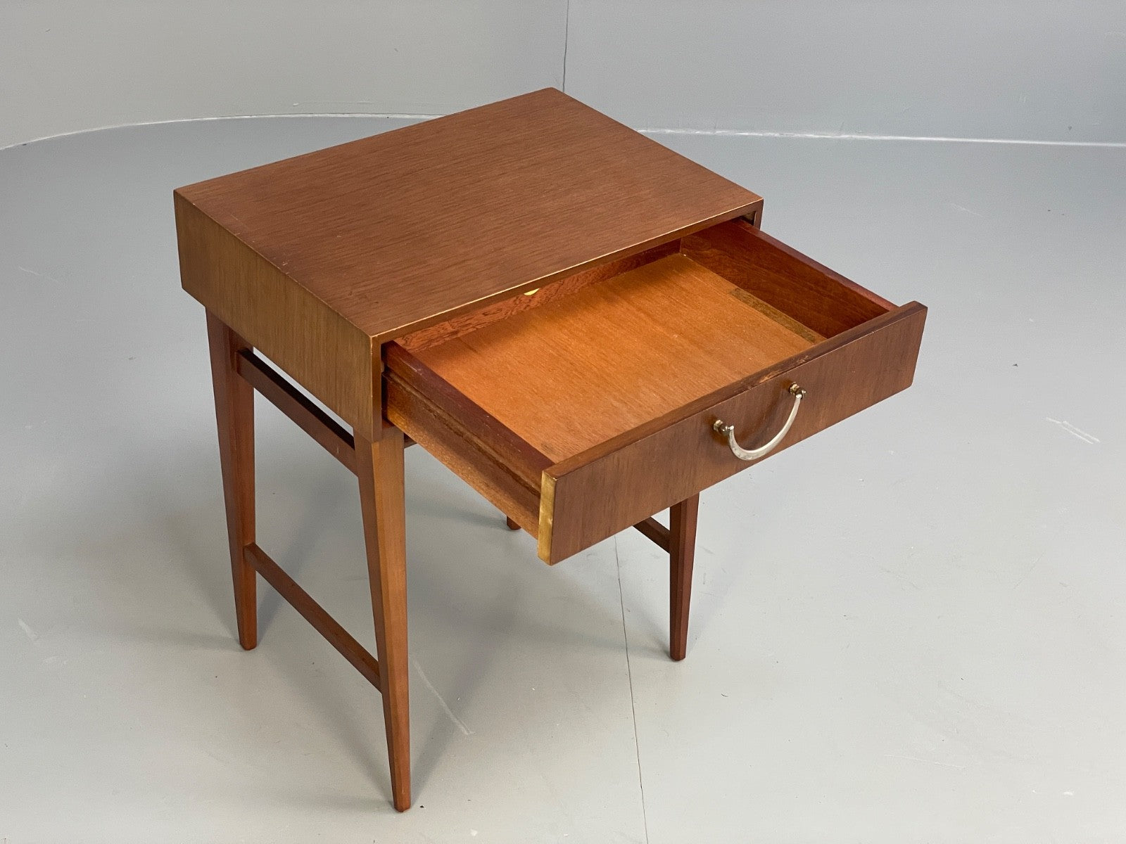 Vintage Meredew Bedside Cabinet Walnut Brass Mid Century 1950s EB9829 MWOO - UKDK FURNITURE