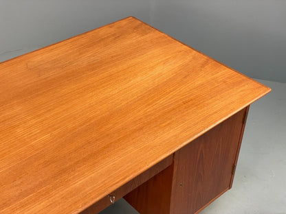 Vintage Danish Teak Desk With Drawers Shelving Mid Century Style EB9125 MWOO - UKDK FURNITURE