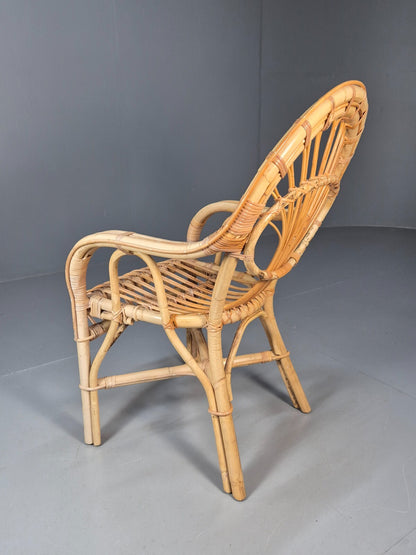 Vintage Cane Work Armchair Unusual Styling 1970s Retro EB9688 VBER - UKDK FURNITURE