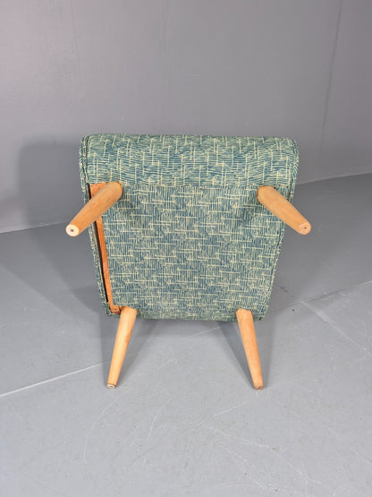 Vintage Swedish Retro Chair Newly Upholstered Hobby Chair Drawer EB11084 MNOR15