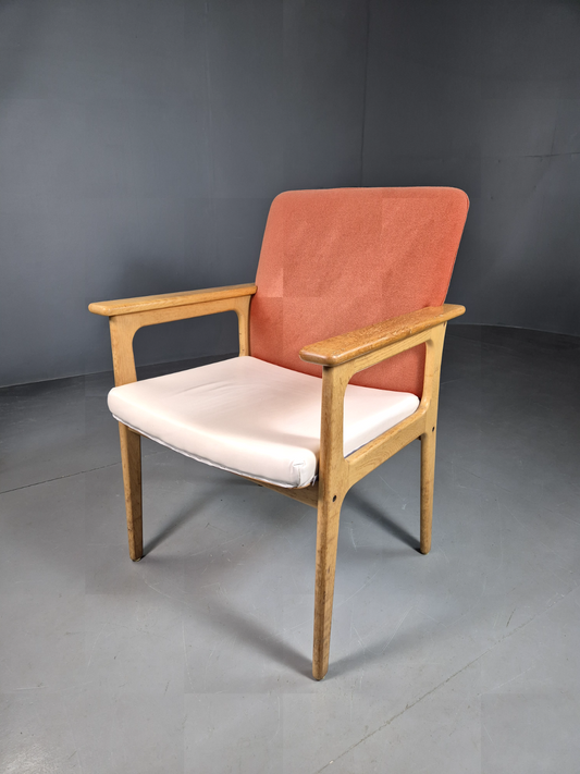 Vintage Danish Elbow Chair Oak Frame Odense Mobler Retro MCM EB6983 MNOR - UKDK FURNITURE