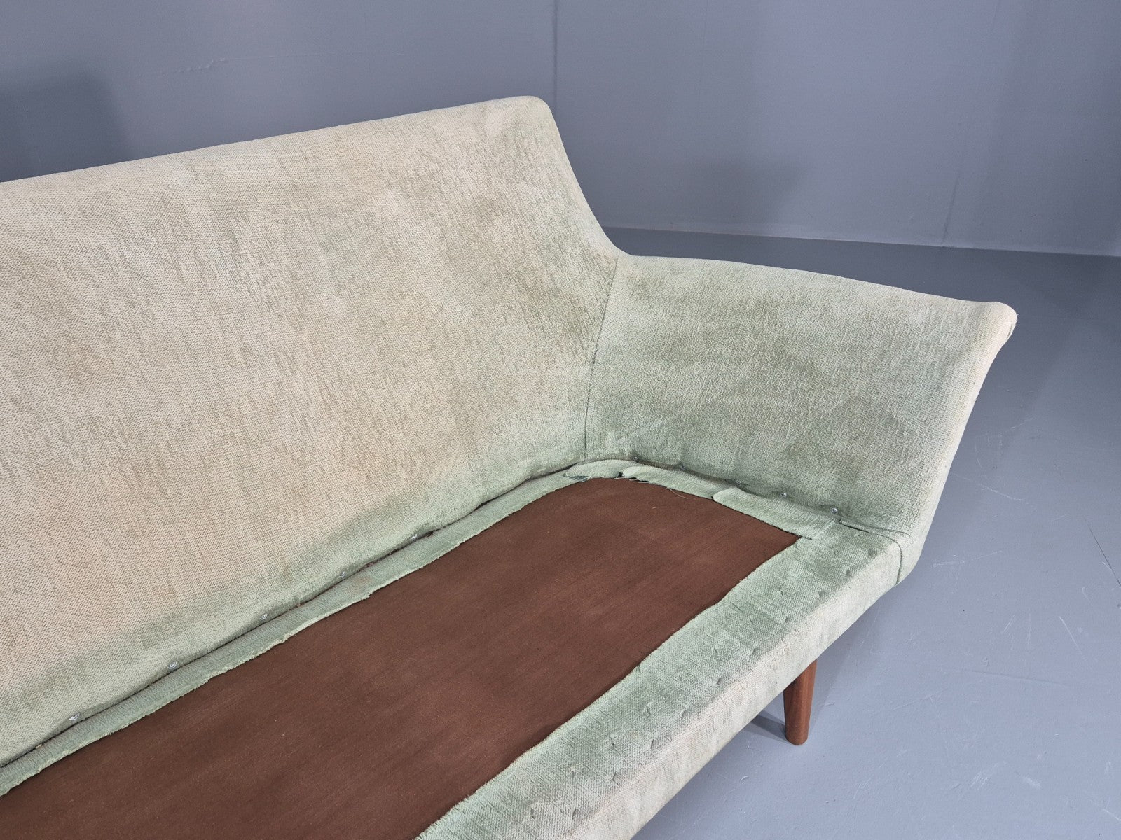 Three Seat Midcentury Sofa 1960s Sweden Teak Legs Retro EB11081 M3SS9