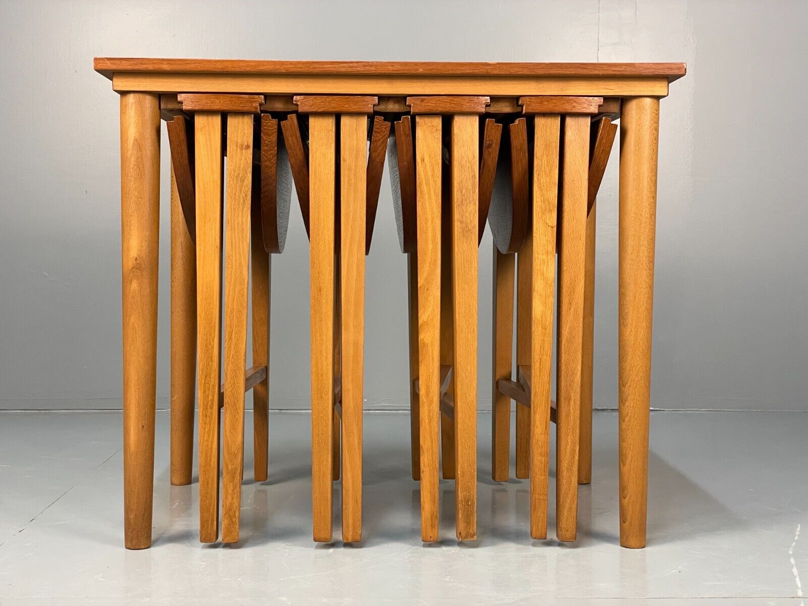 Midcentury Teak Nesting Tables Designed By Poul Hundevad EB8416 MWOO - UKDK FURNITURE