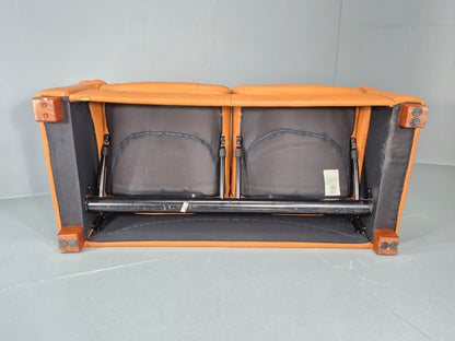 Two Seater Settee Ekornes Stressless Tan Leather Recline Retro  EB10926 M2SS12