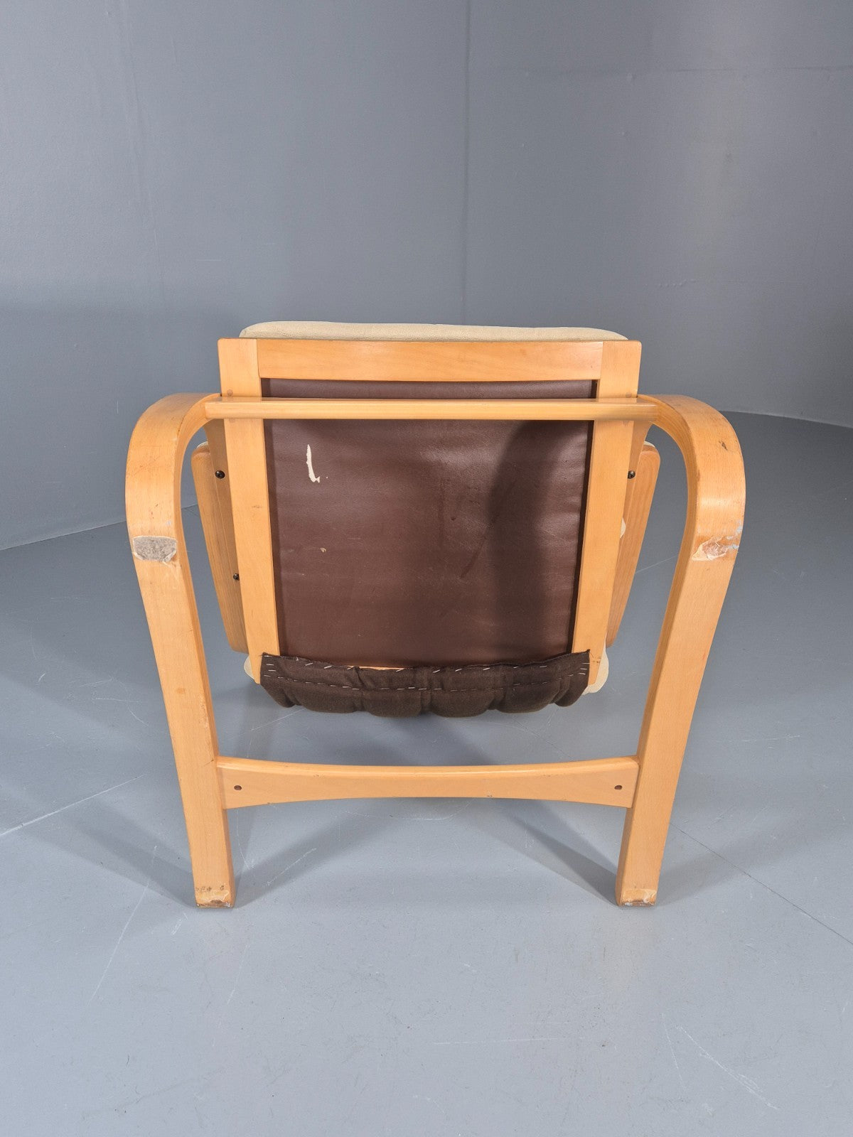 Vintage Danish Bentwood Lounge Chair Cantilever Design 1970s Retro EB11373 MBEN11