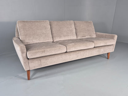 Vintage Danish 3 Seat Settee Mid Century 1960s New Upholstery EB11820 M3SS0
