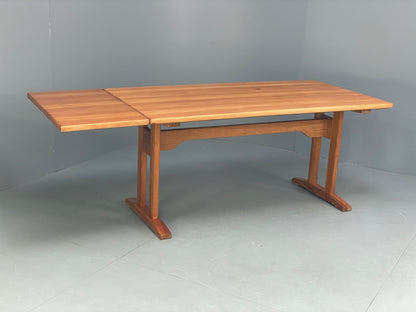 Vintage Danish Pine Dining Table Extending Mogensen Shaker Style EB9434 MWOO - UKDK FURNITURE