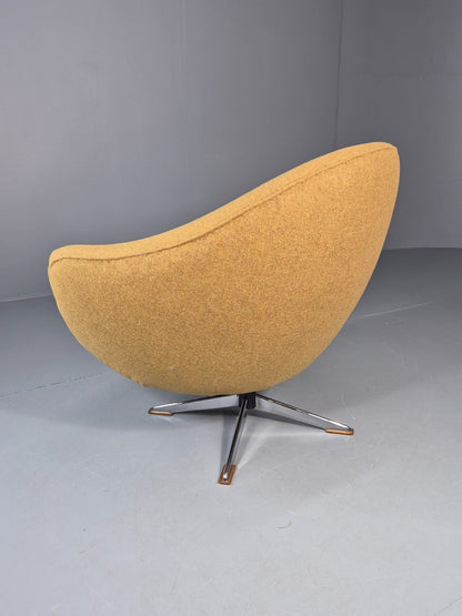 Retro Bucket Chair 1960 Sweden New Upholstery Mid Century Vintage EB11262 MSWI6