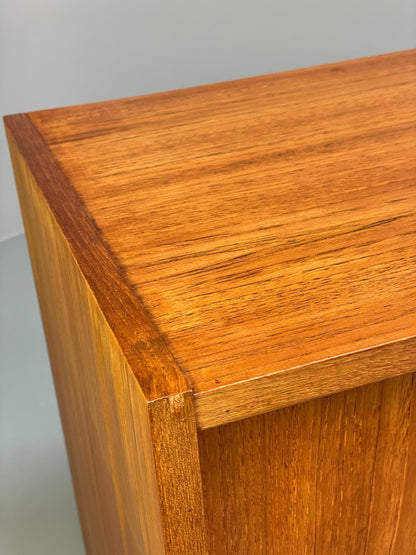 Vintage Danish Teak Cabinet 1970s Retro Sliding Doors Shelf EB9835 MWOO - UKDK FURNITURE
