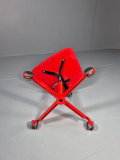 1960s Kevi Task Desk Chair Jorgen Rasmussen MCM Danish Retro Red EB10814 MSWI9