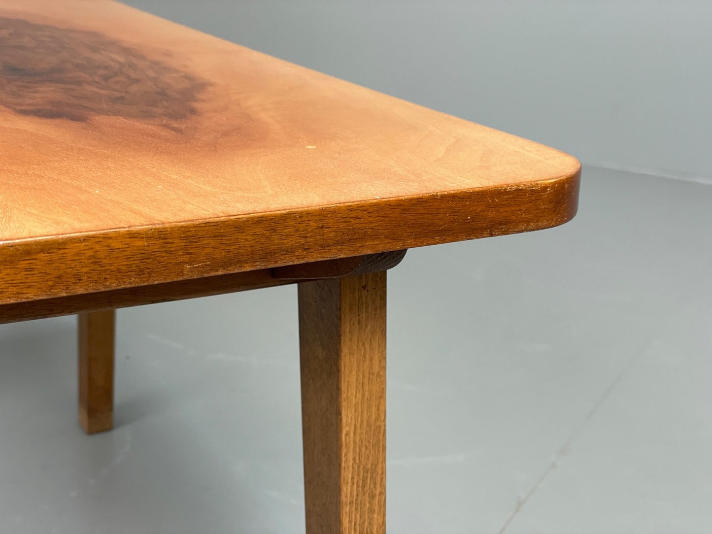 Vintage 1940s Side Table Walnut Top Folding Legs Eastern European EB11243 MWOO9