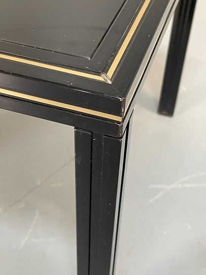 Vintage 1970s Nesting Tables Pierre Vandel Black Gold Glass 1970s EB11804 MWOO7