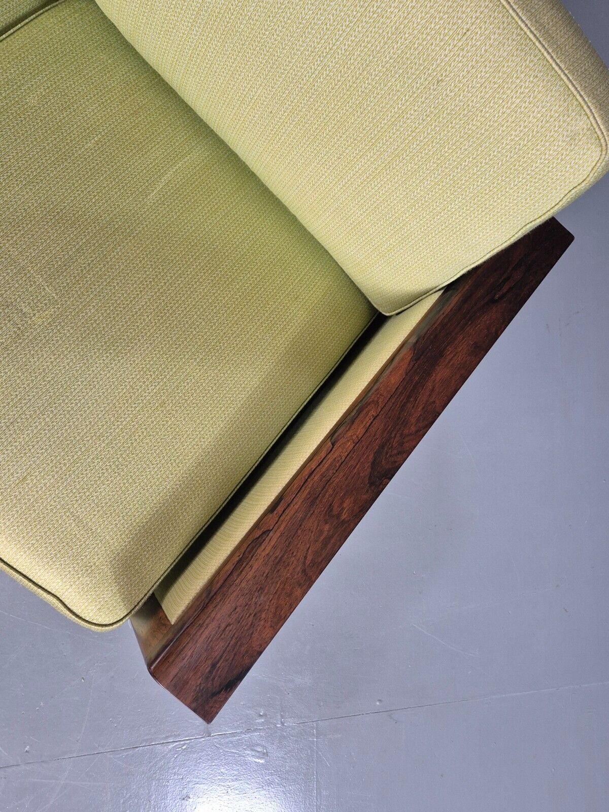 Vintage Midcentury Danish Three Seat Green Sofa Rosewood EB7741 M3SS - UKDK FURNITURE