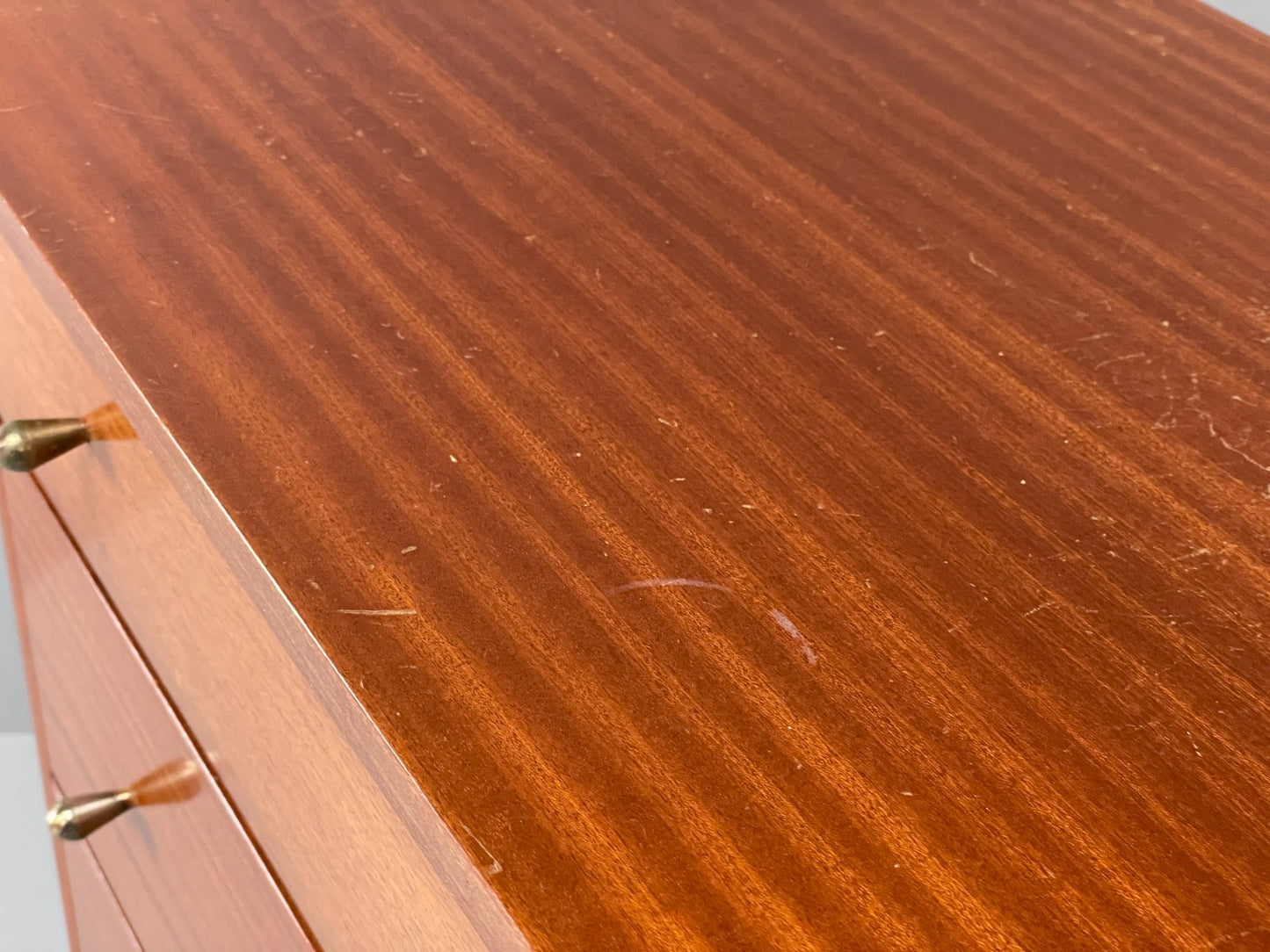 Vintage Austinsuite Chest Of Drawers Walnut Brass Handles 1960s EB10677 MWOO8