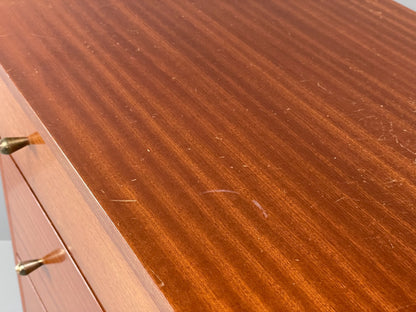 Vintage Austinsuite Chest Of Drawers Walnut Brass Handles 1960s EB10677 MWOO8