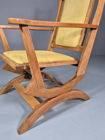 Vintage Scandinavian Rocking Chair Oak Frame 1970s Retro MCM  EB10731 MNOR15