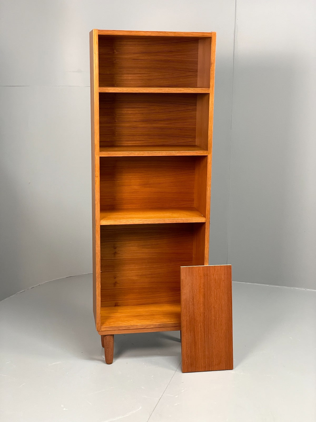 Vintage Teak Bookcase 1970s Tall Retro Alcove Shelving Unit EB11441 MWOO10
