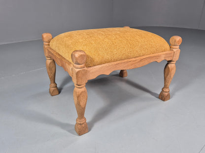 Henning Kjearnulf Style Footstool 1970s Retro Danish Oak EB10983 MFOO0