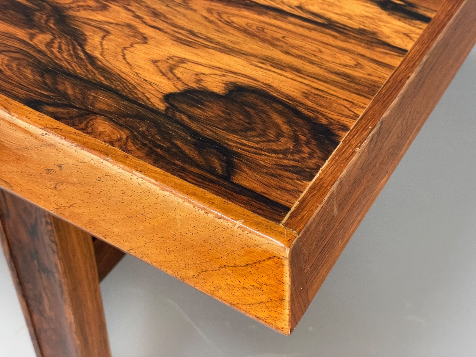 Vintage Danish Coffee Table - 1960s Mid Century Shaped Solid Legs EB11182 MWOO9