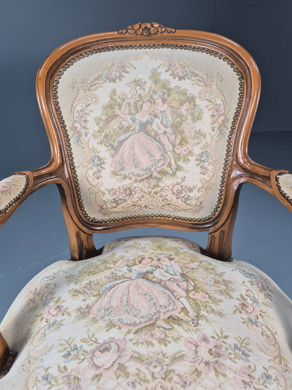 Vintage Rococo Lounge Chair 1960s Danish Retro Repro EB10734 VCLO5