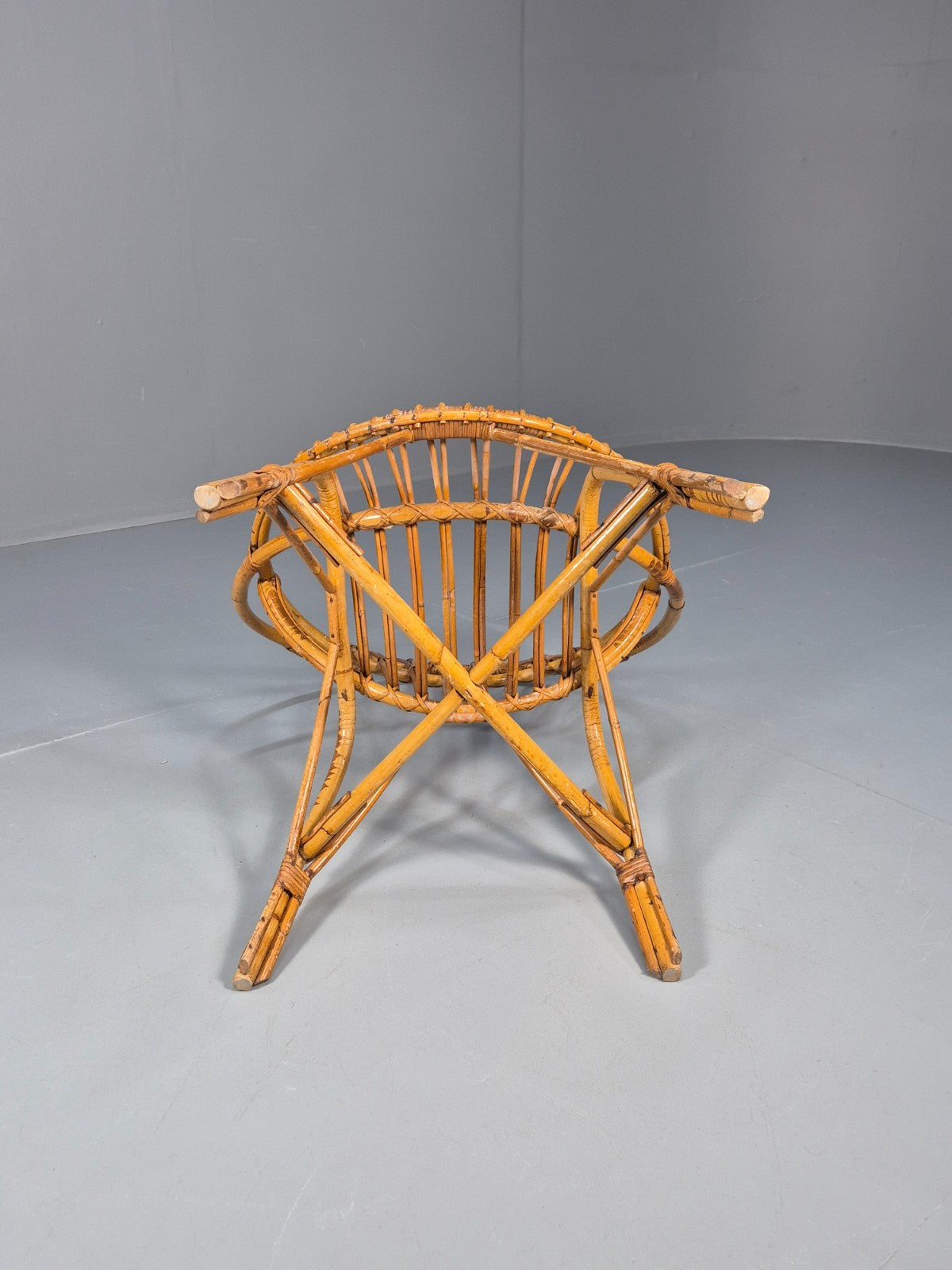 1950s Cane Work Circle Chair  Original Condition Retro EB10643 VBER9