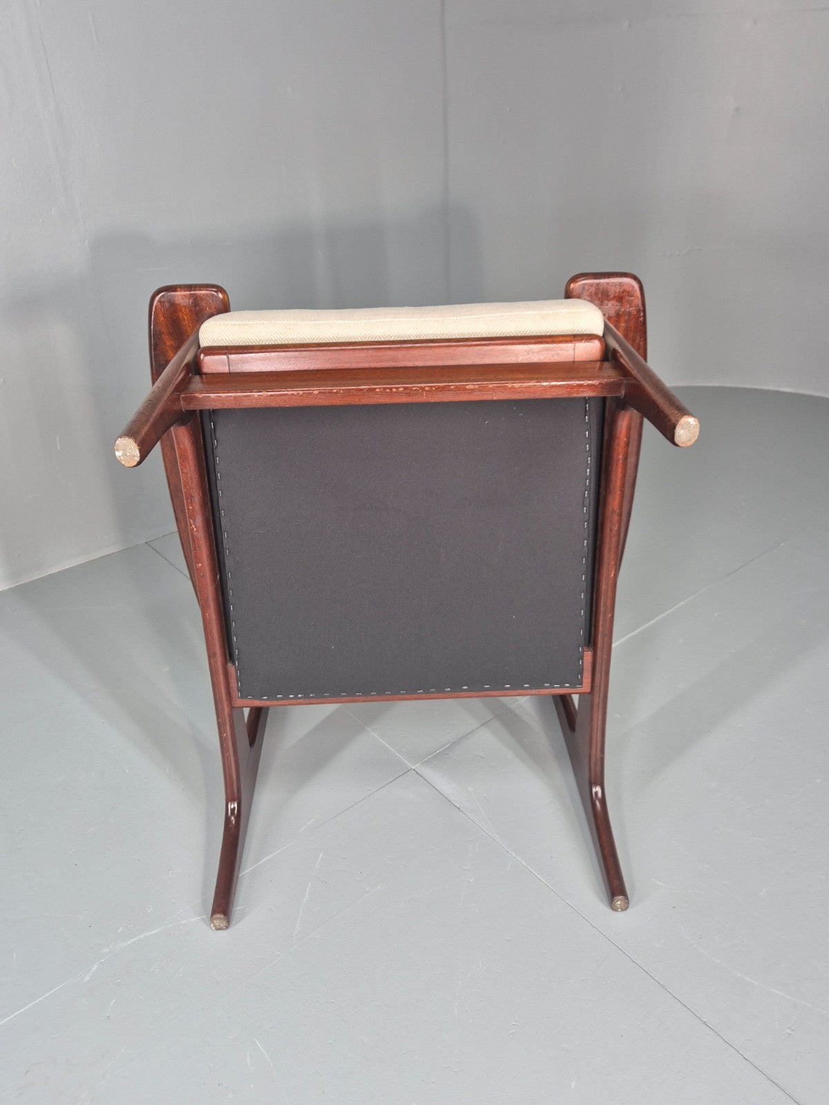 Vintage Mid Century Teak Lounge Chair Danish 1970s New Upholstery EB11138 MNOR16