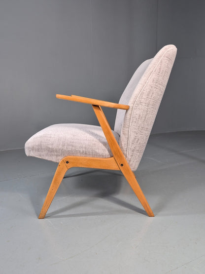 Vintage Mid Century Lounge Chair Swedish 1960s Design Reupholstered EB11670 MNOR2