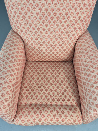 Antique Lounge Chair Edwardian Howard and Sons Style Rolled Back EB11218 VCLO16