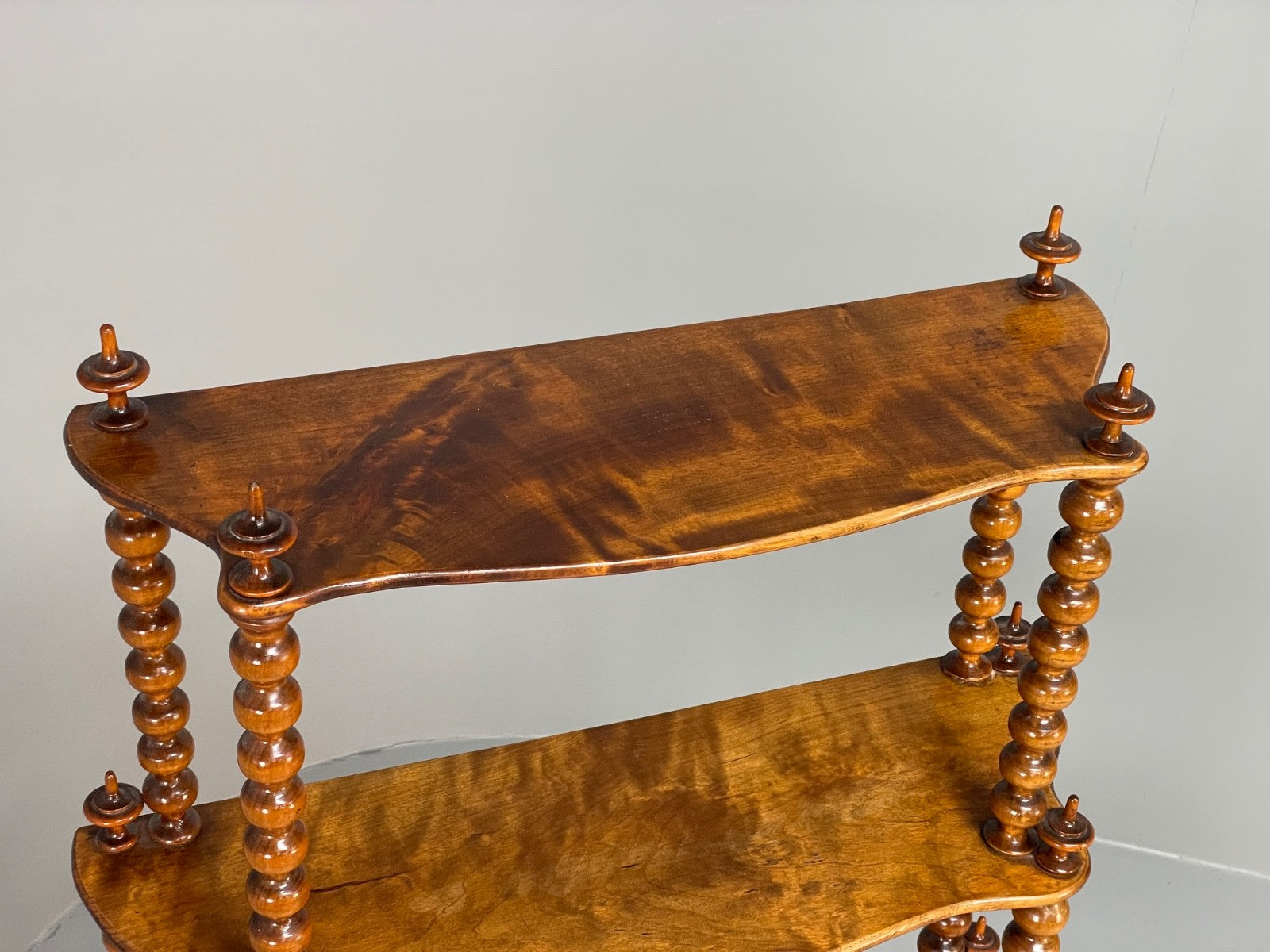 Antique Mahogany Whatnot Shelving Unit Bobbin Turned Tiered EB11197 MWOO7