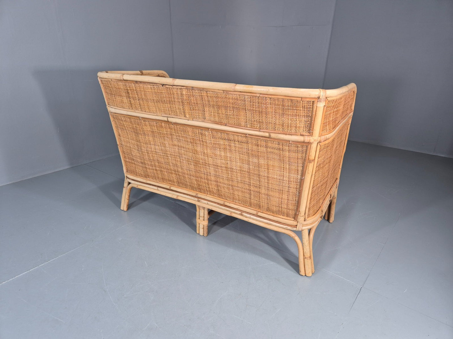 Vintage Rattan Two Seat Sofa 1970s Style Retro  EB11220 VBER10