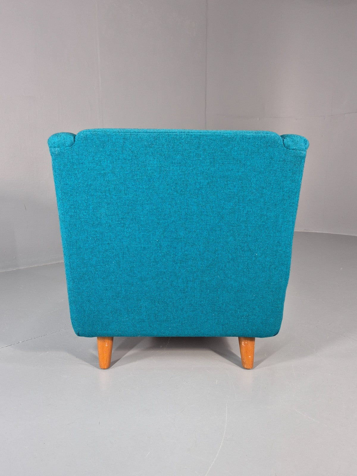 Vintage Swedish Lounge Chair 1960s Retro Dux Mid Century Blue Wool  EB11104 MNOR18