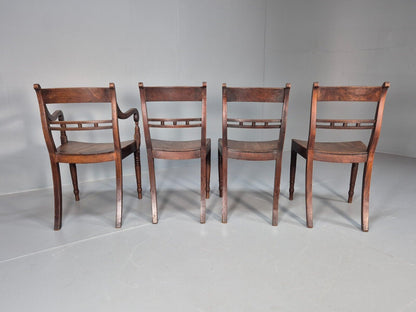 4 Antique Ball Back Walnut Dining Chairs Regency Style EB9146 VDIN - UKDK FURNITURE