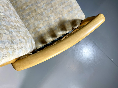 Danish 2 Seater Sofa Beech Frame Retro Vintage 1980s EB6361 M2SS10