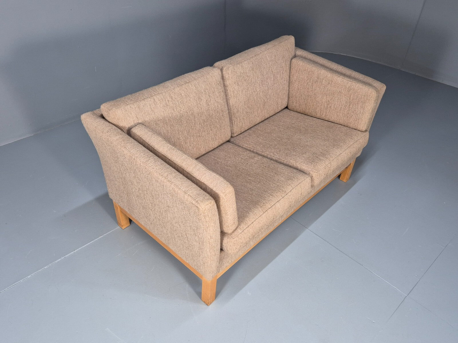 Vintage Danish Mid Century 2 Seat Sofa Beige Wool 1970s EB9668 M2SS - UKDK FURNITURE