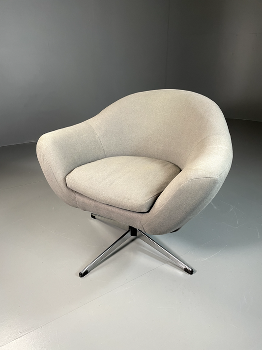 Vintage Danish Swivel Bucket Chair 1980s Retro MCM EB6359 MNOR - UKDK FURNITURE