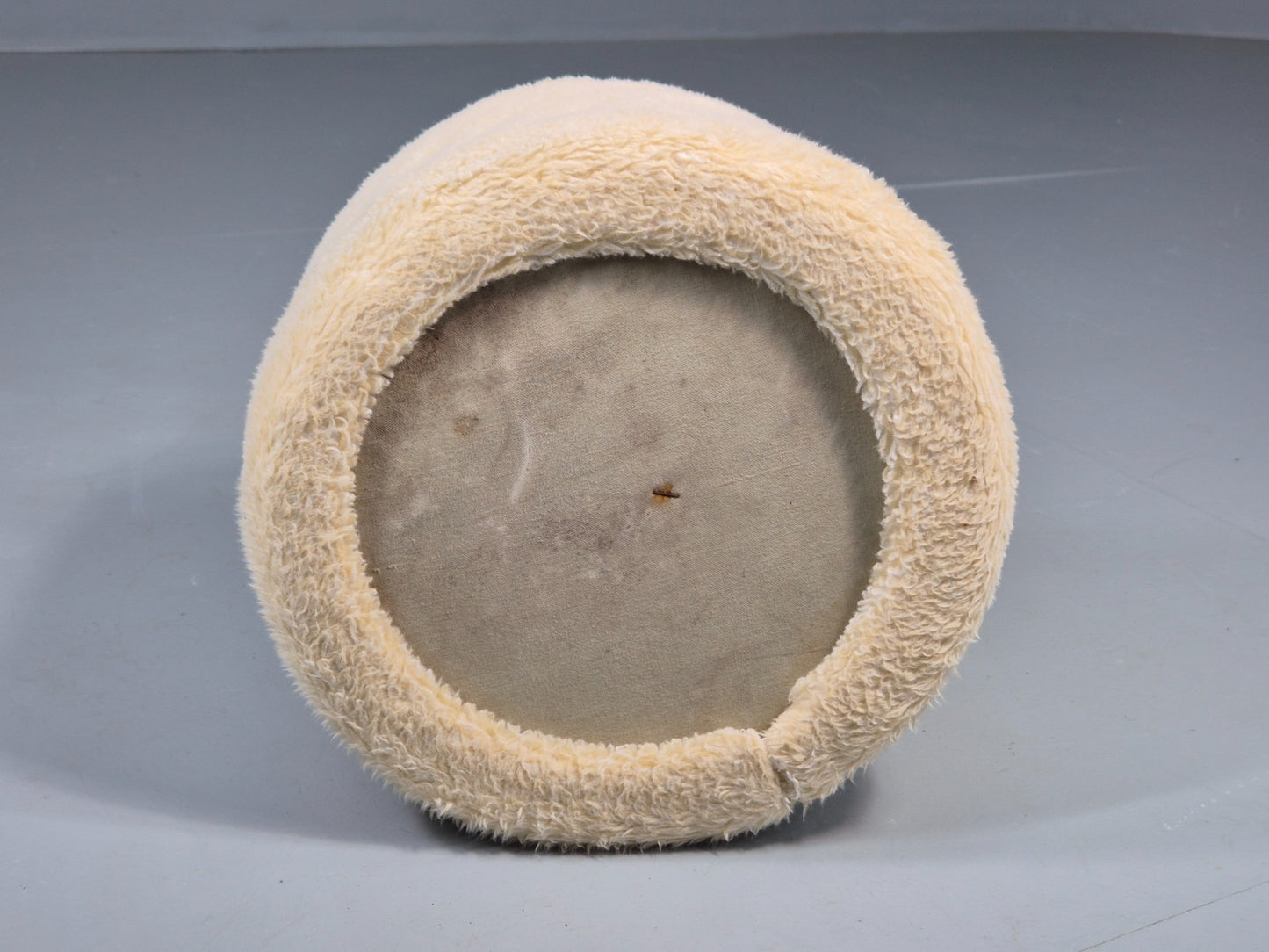 Vintage 1970s Fun Fur Footstool Retro EB11531 MFOO3