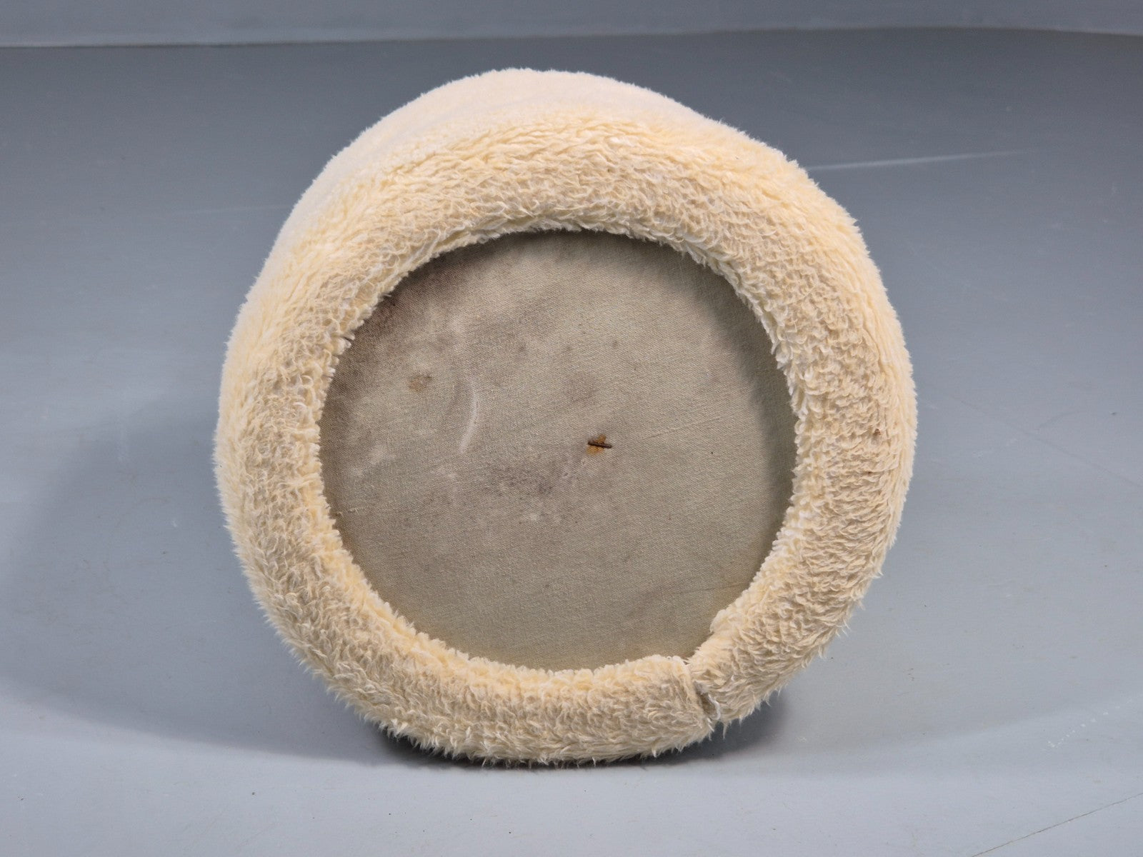 Vintage 1970s Fun Fur Footstool Retro EB11531 MFOO3