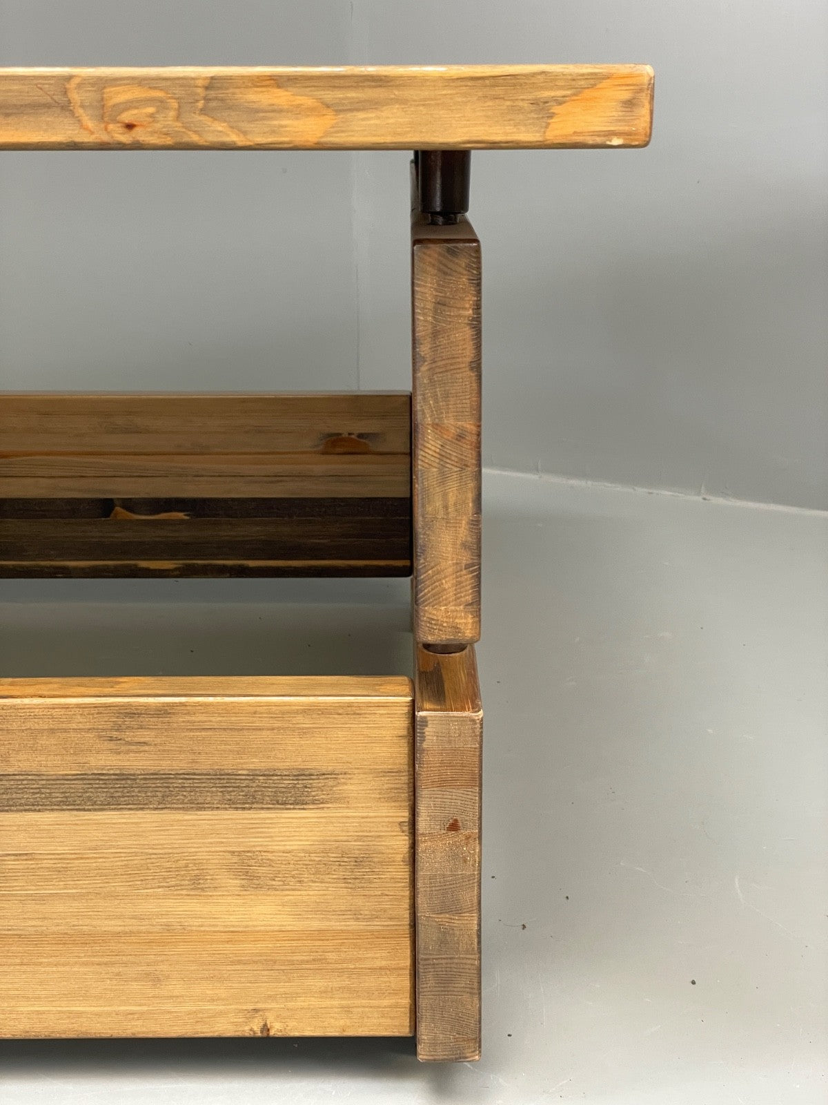 Vintage 1970s Coffee Table Pine & Glass By Hameen Kalustaja Finland EB11176 MWOO6