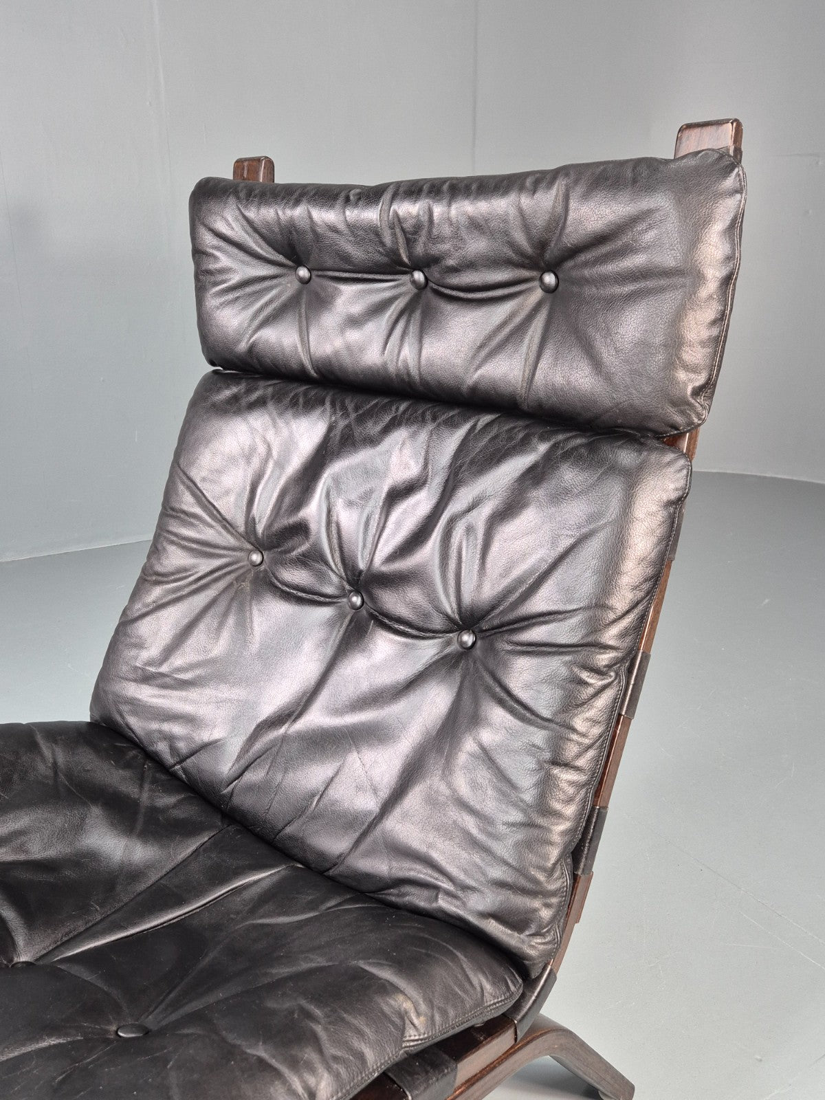 Vintage Farstrup Lounge Chair Danish Design 1970s Retro Leather MCM EB11320 MBEN2