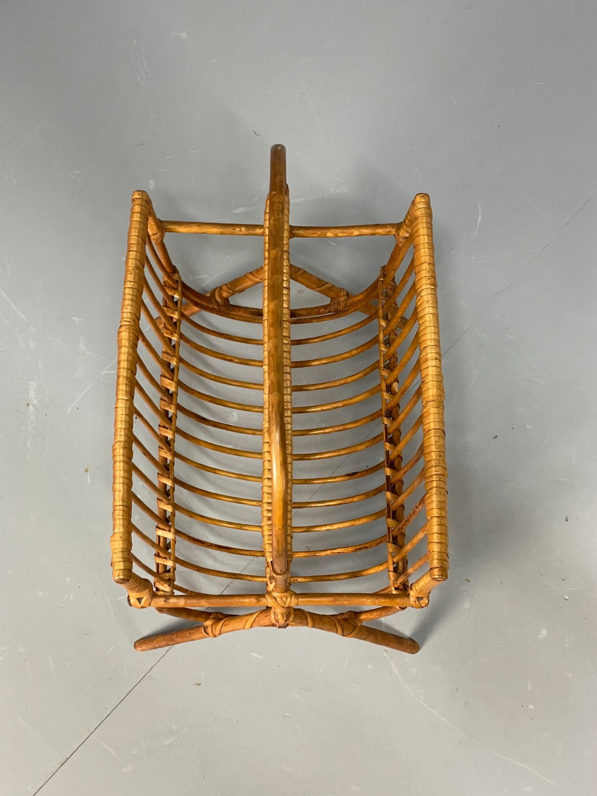 Vintage Bamboo Magazine Rack 1960s Danish Design Retro EB10827 MWOO5
