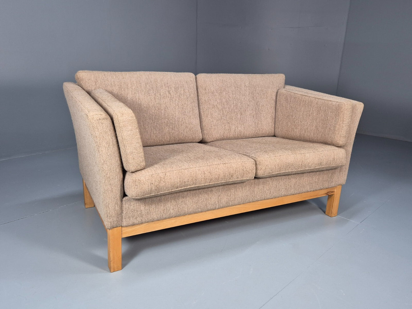 Vintage Danish Mid Century 2 Seat Sofa Beige Wool 1970s EB9668 M2SS - UKDK FURNITURE