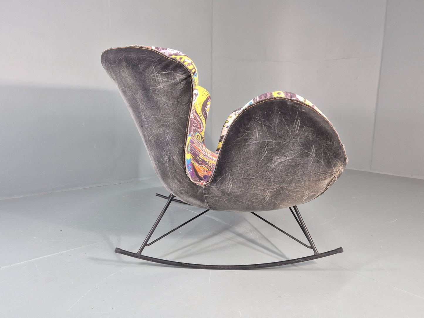 2 Seater Rocking Sofa by Sinnerup Denmark Abstract Colourful Cover EB11369 M2SS7