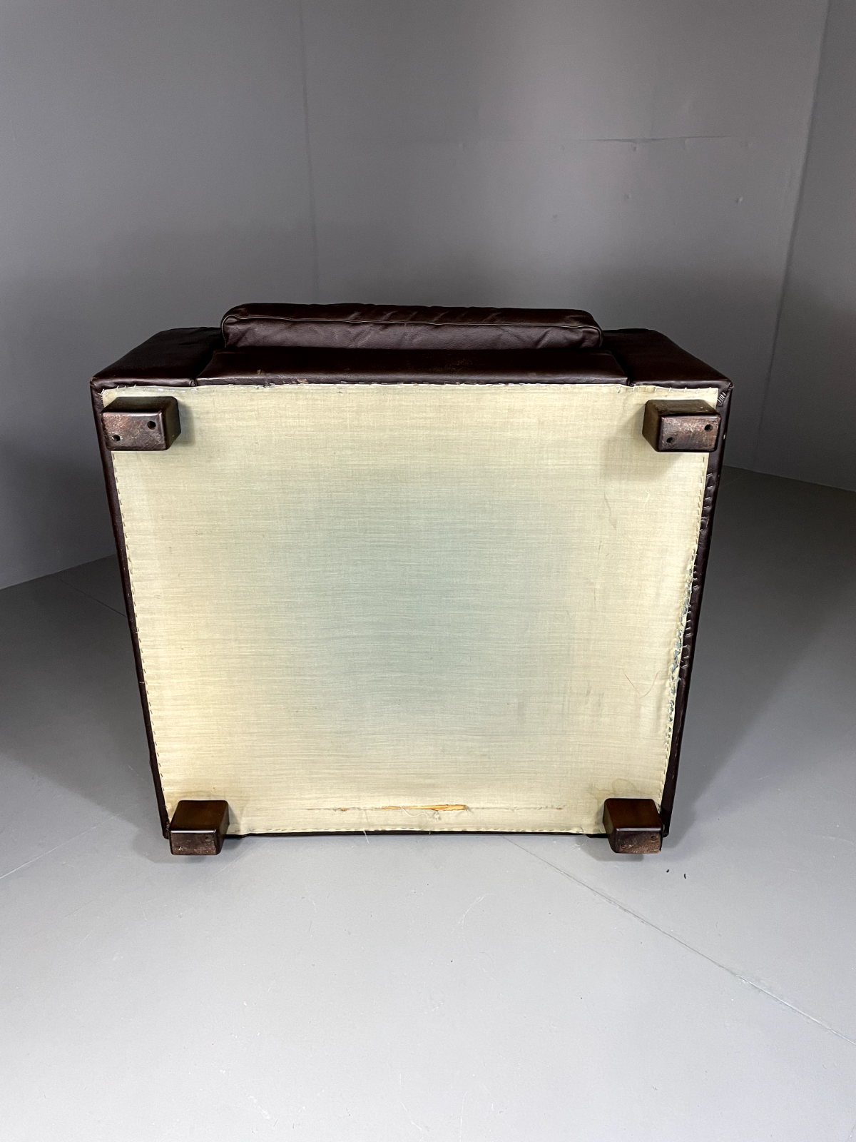 Danish Leather Lounge Chair Vintage 1970s Retro MCM EB5406 MNOR13