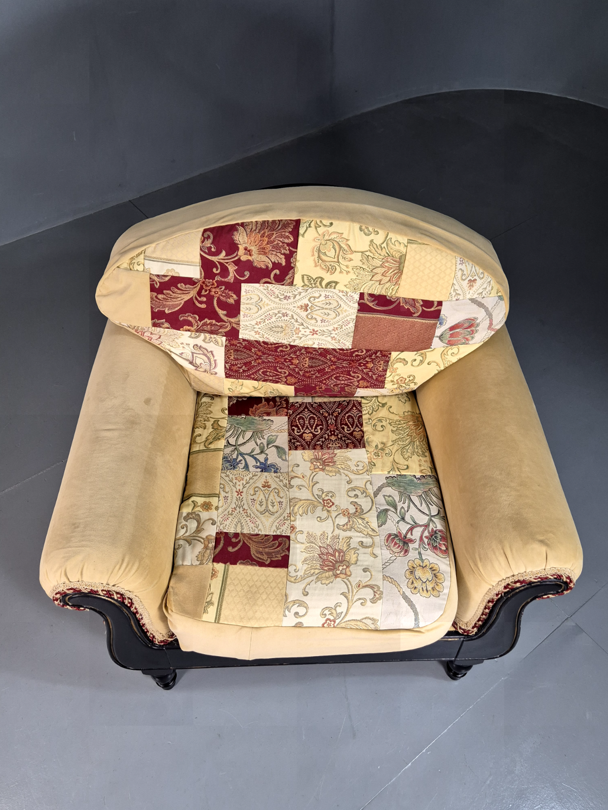 Vintage Lounge Chair Patchwork Ducal 1990s Retro EB7363 VCLO15