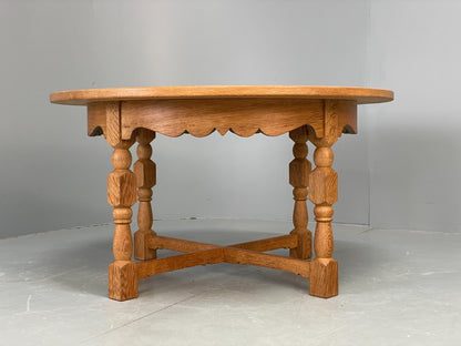 Round Oak Coffee Table Henning Kjaernulf Style Danish Design EB10825 MWOO0